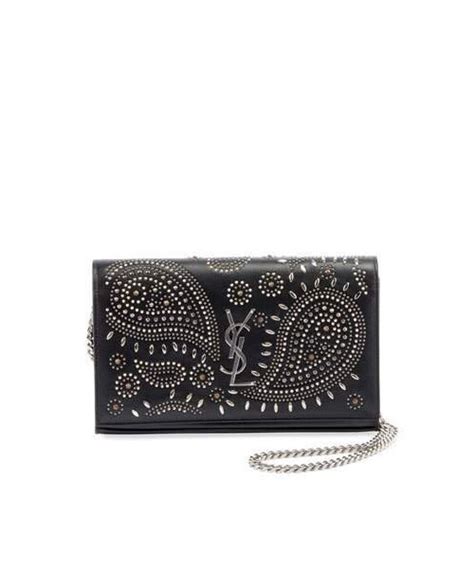 bandana stud ysl monogram wallet on chain|Saint Laurent Bandana Stud YSL Monogram Wallet On Chain.